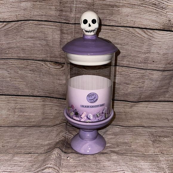 Cobwebs & Cauldrons Skull Purple‎ Halloween Candy Jar - Picture 2 of 7